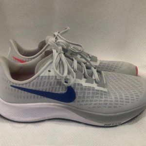 Nike Air Zoom Pegasus 37 Pure Platinum Racer Blue Grey Size 10 ....worn 3x